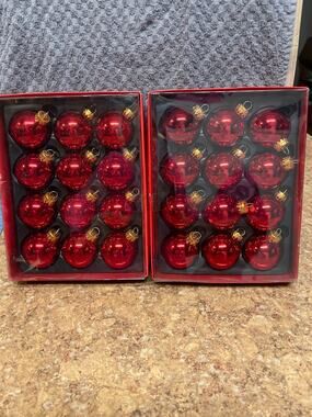 Red glass bulbs, 24 count new in package by Rite Aid